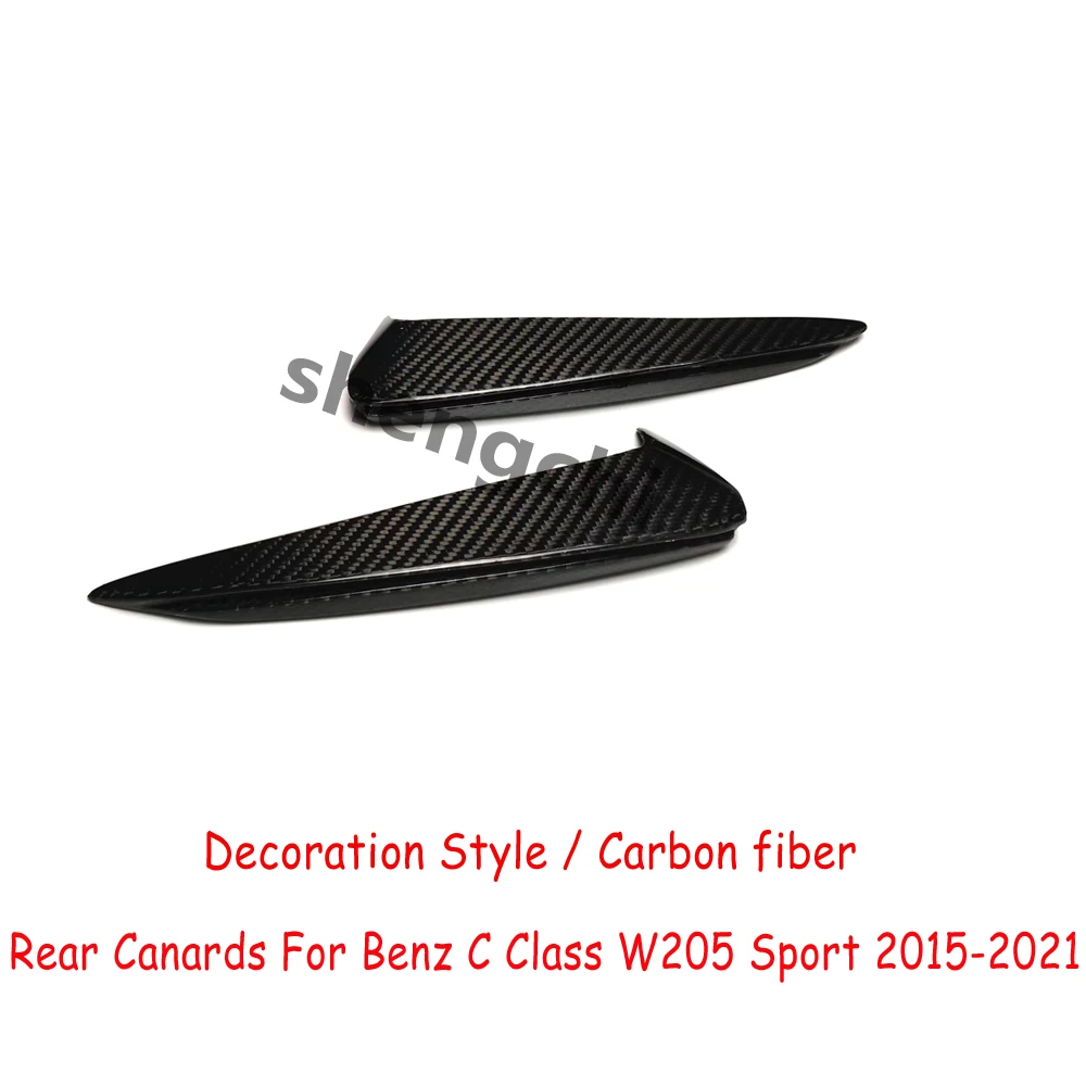 메르세데스 C 클래스 C205 C160 C180 C200 C300 C400 스포츠 스플리터 2015-2021용 W205 카본 파이버 리어 범퍼 카나드 스플리터 벤트