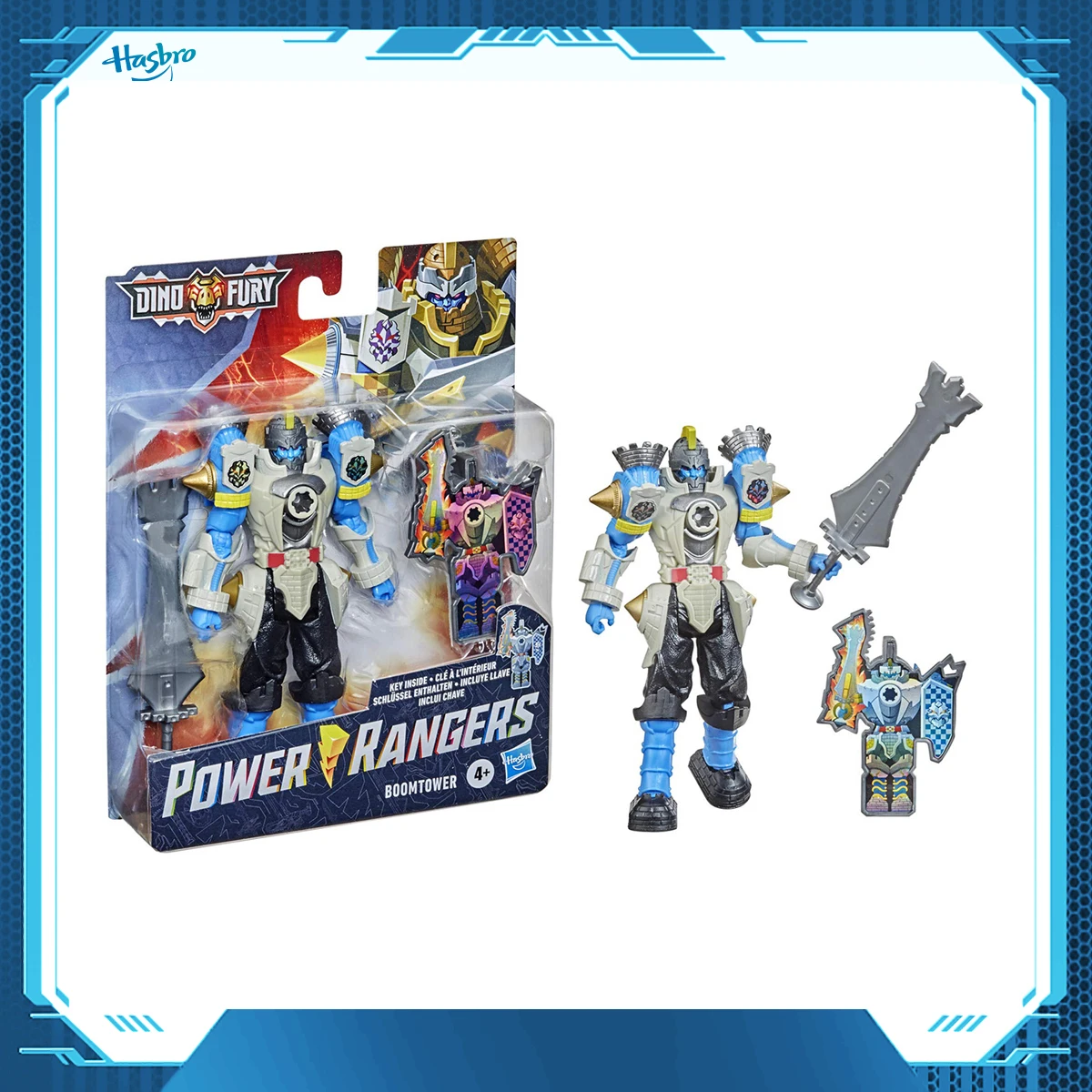 

Hasbro Power Rangers Dino Fury Boomtower 6-Inch Villain Action Figure Toy Gift with Battle Key and Weapon Accessory