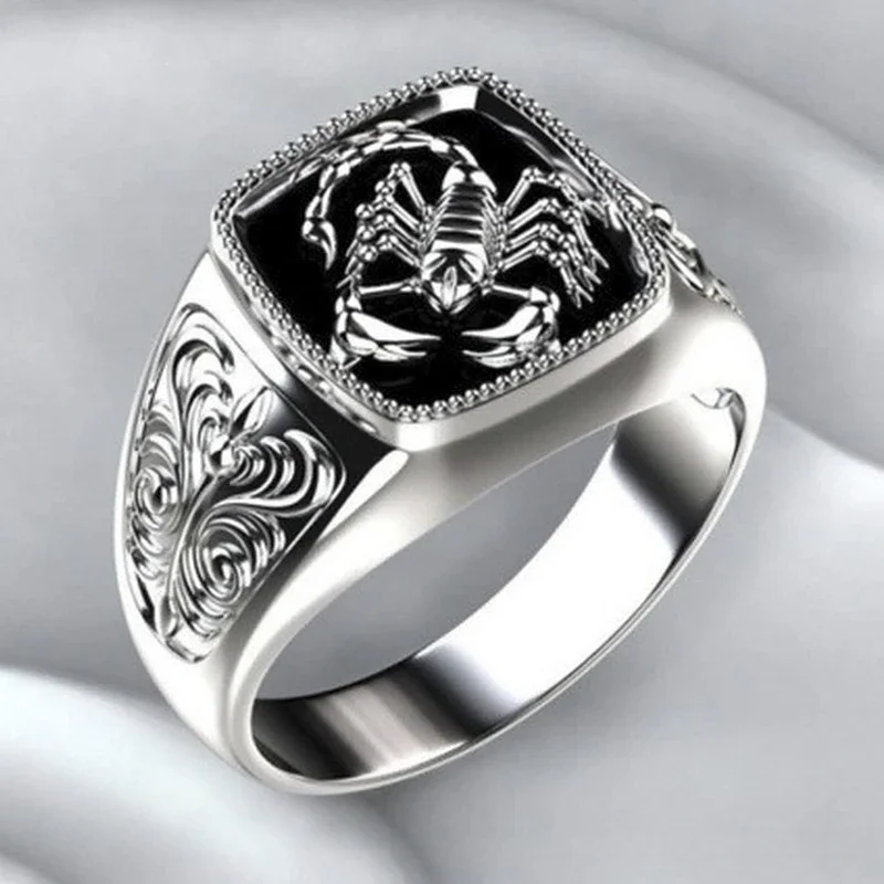Milan Girls Punk Rock Eagle Men's Ring Open Lid Luxury Golden Finger Jewelry Never Fade