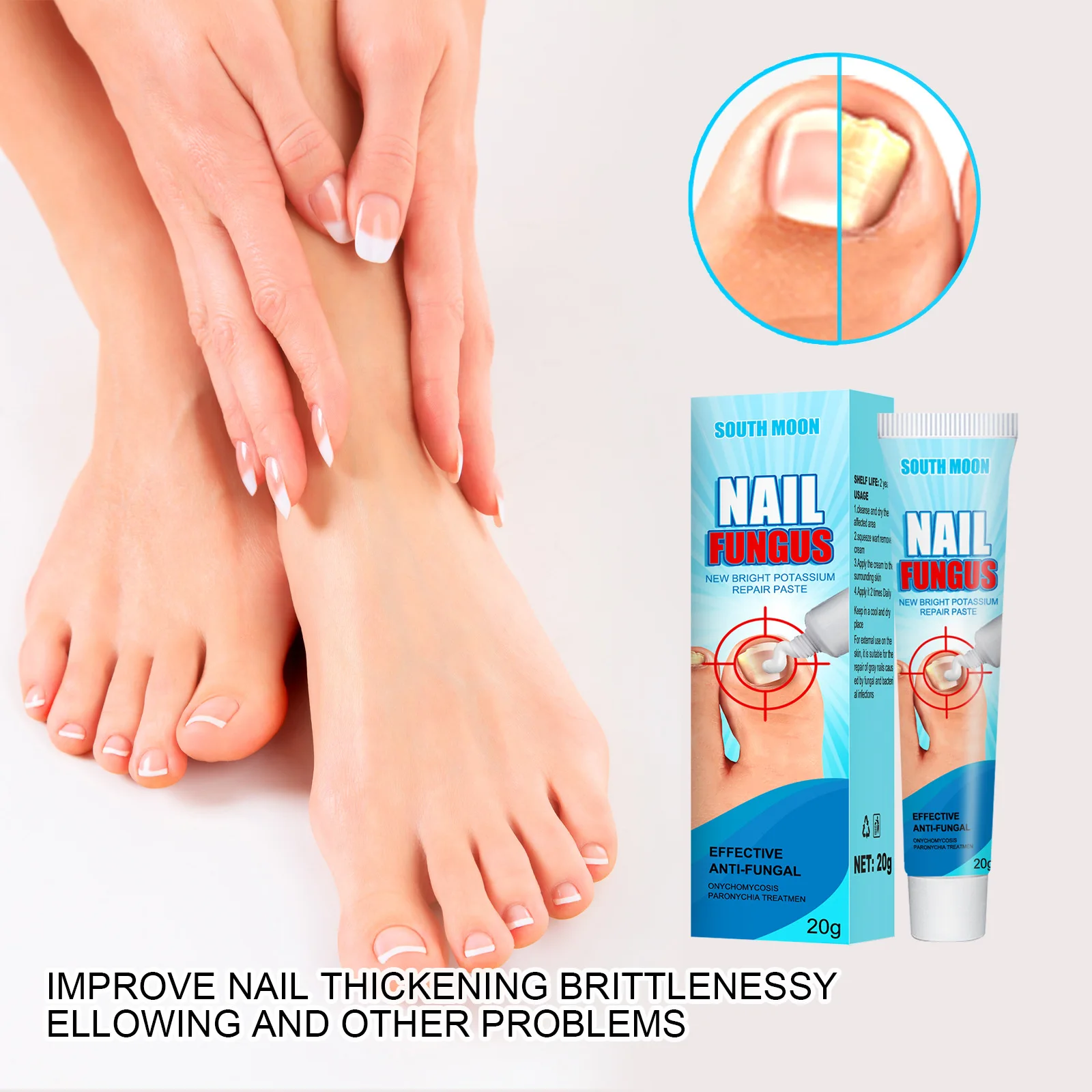 

Nail fungus bright potassium repair paste treatment ointment Anti Infection Paronychia Onychomycosis Repair foot care cream