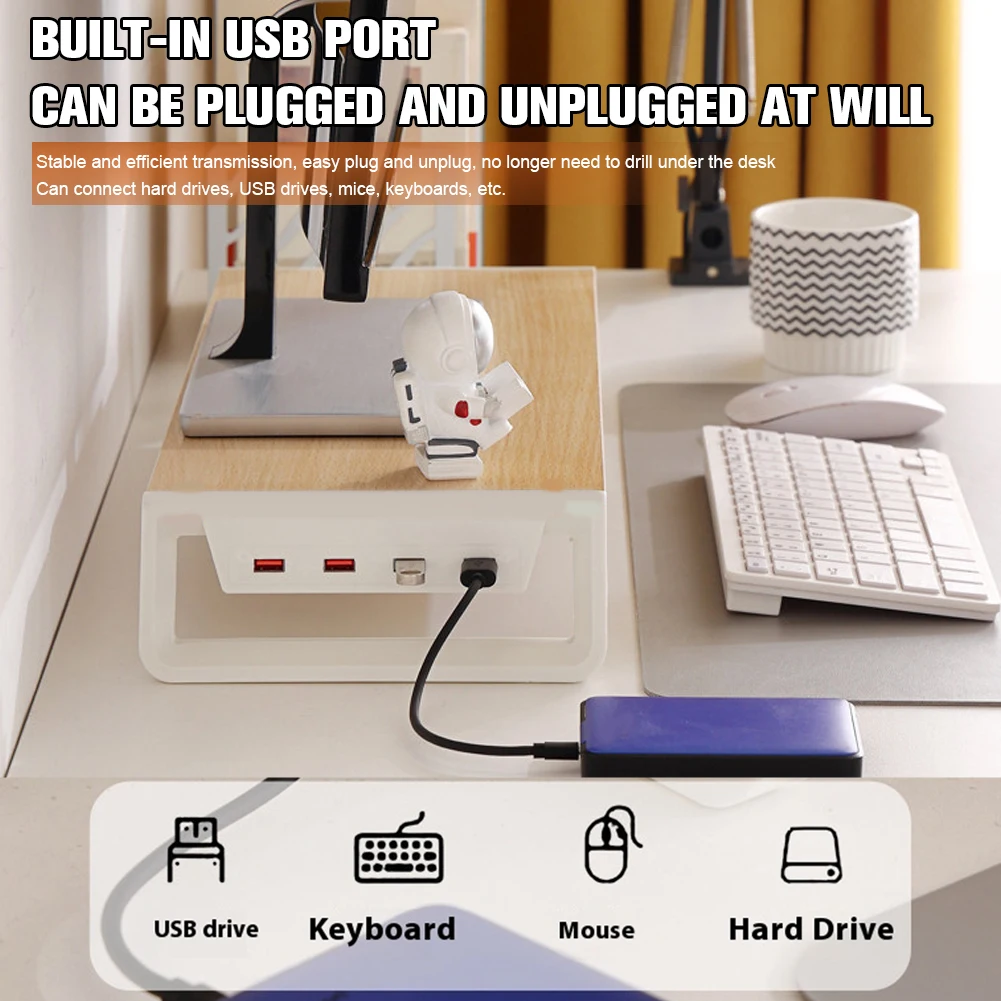 데스크탑 모니터 스탠드 모니터 높이 증가 데스크탑 스토리지 스탠드 사무실 홈..