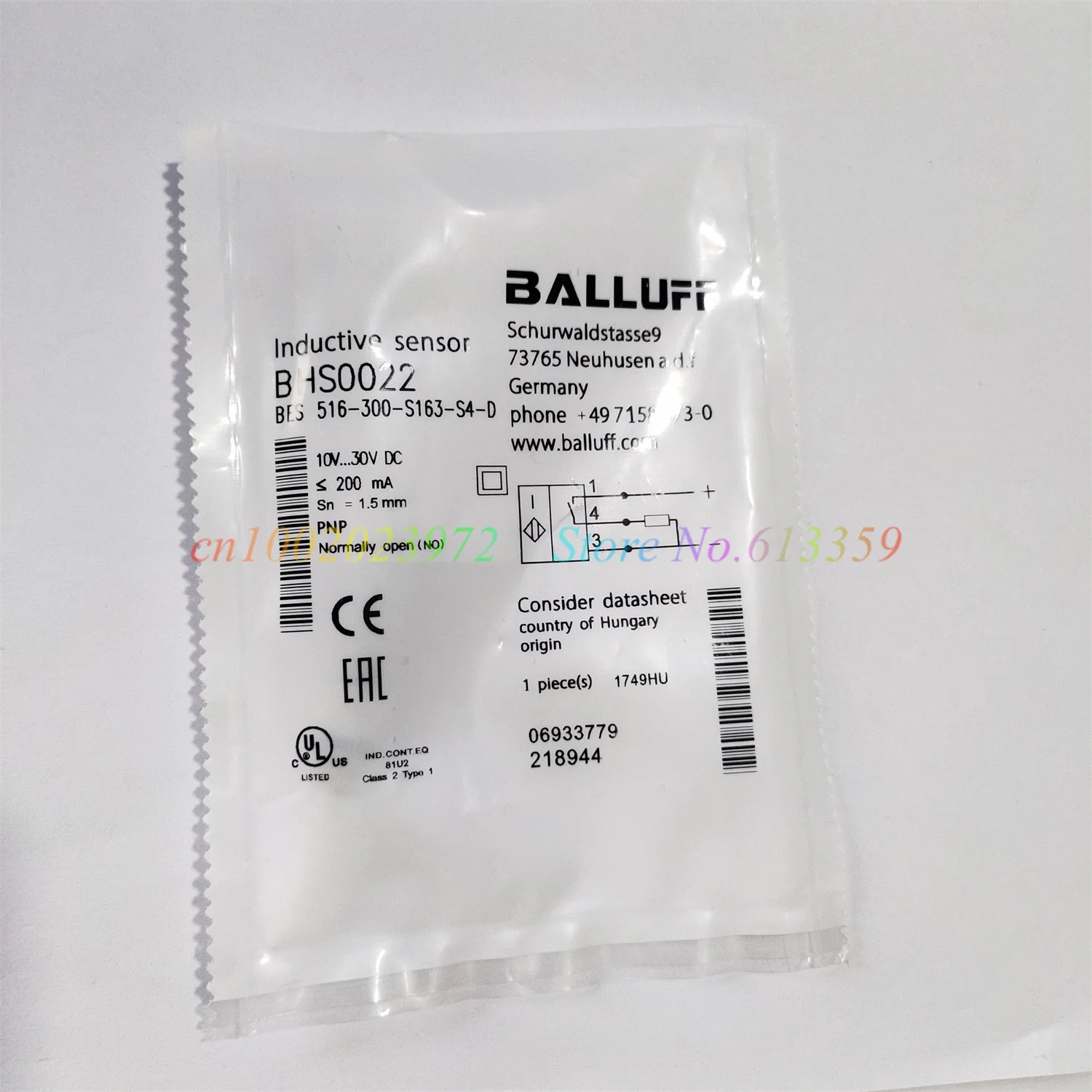 Sensore di prossimità BHS0022 BES 516-300-S163-S4-D - immagine 2