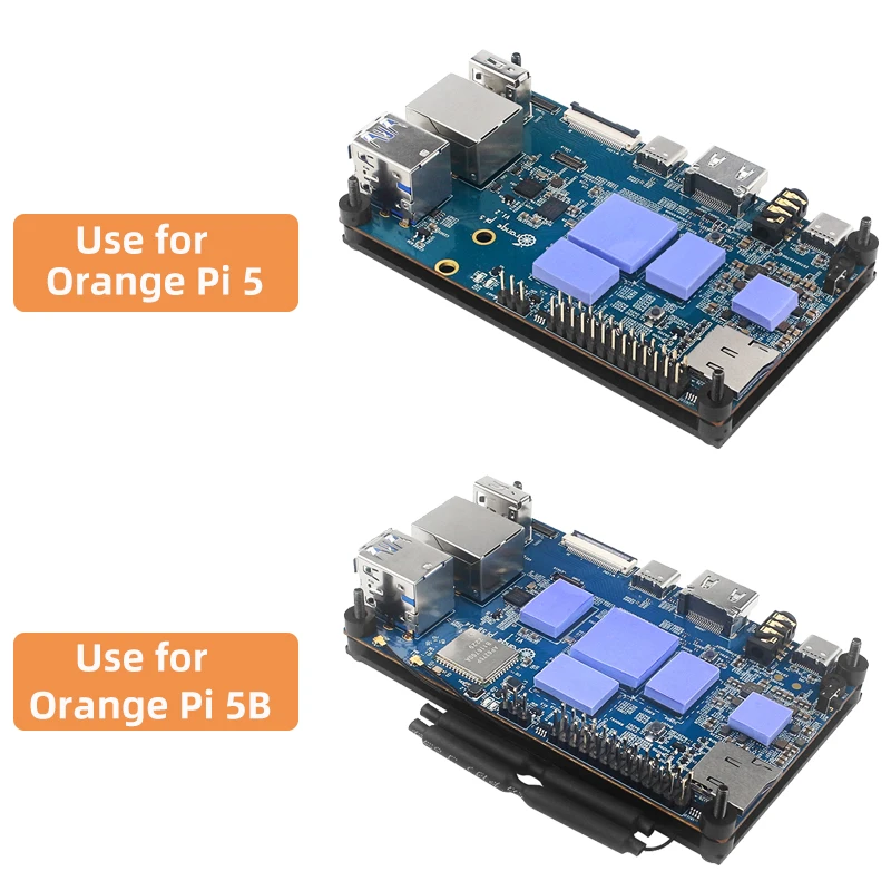 Orange pi Estojo de Alumínio com Ventilador Radiador de Resfriamento Passivo Ativo Dissipador de Calor Black Metal Shell 5b - Imagem 6