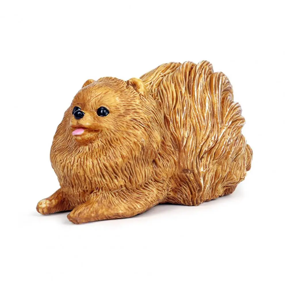 

Office Decor Figurine Stable Pet Figurine Realistic Pomeranian Dog Figurines Miniature Pet Statues for Desktop Ornament for Dog