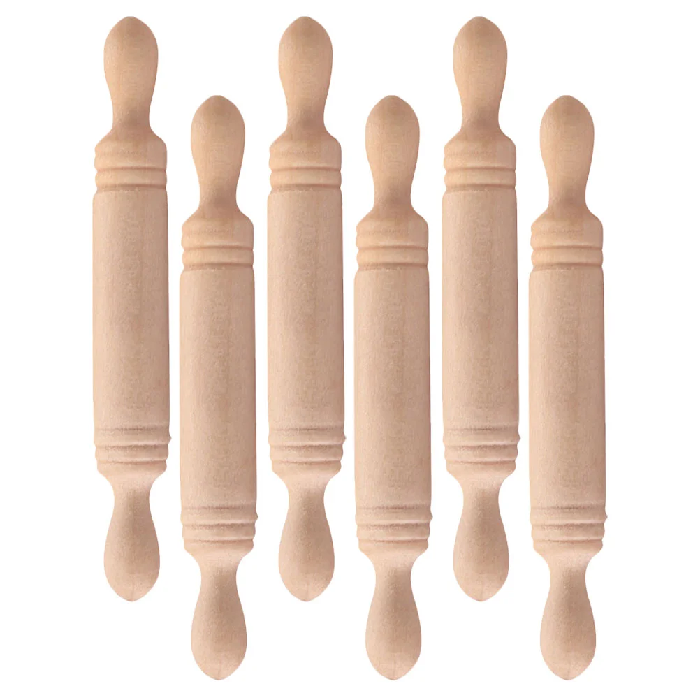 

Small Rolling Pin Tiny Wooden Rolling Pin Craft Kitchen Pretend Play Toy Simulated Mini Rolling Pin