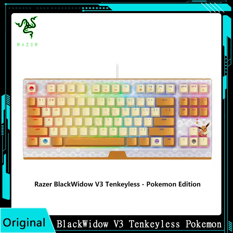 BlackWidow V3 Tenkeyless Pokémon Edition RAZER BLACKWIDOW V3 TENKEYLESS (GREEN SWITCH) - POKEMON EDITION
