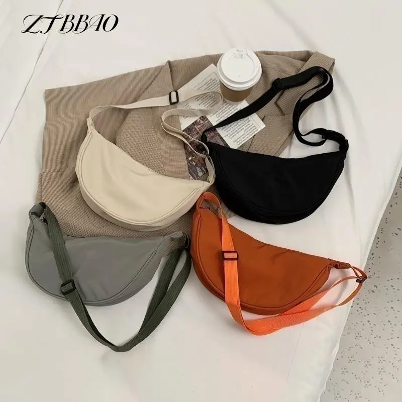 

1PC Solid Color Chest Bag Large Capacity Travel Crossbody Female Half Moon Belt Bag Ladies Daily Street Fanny Packs For Women