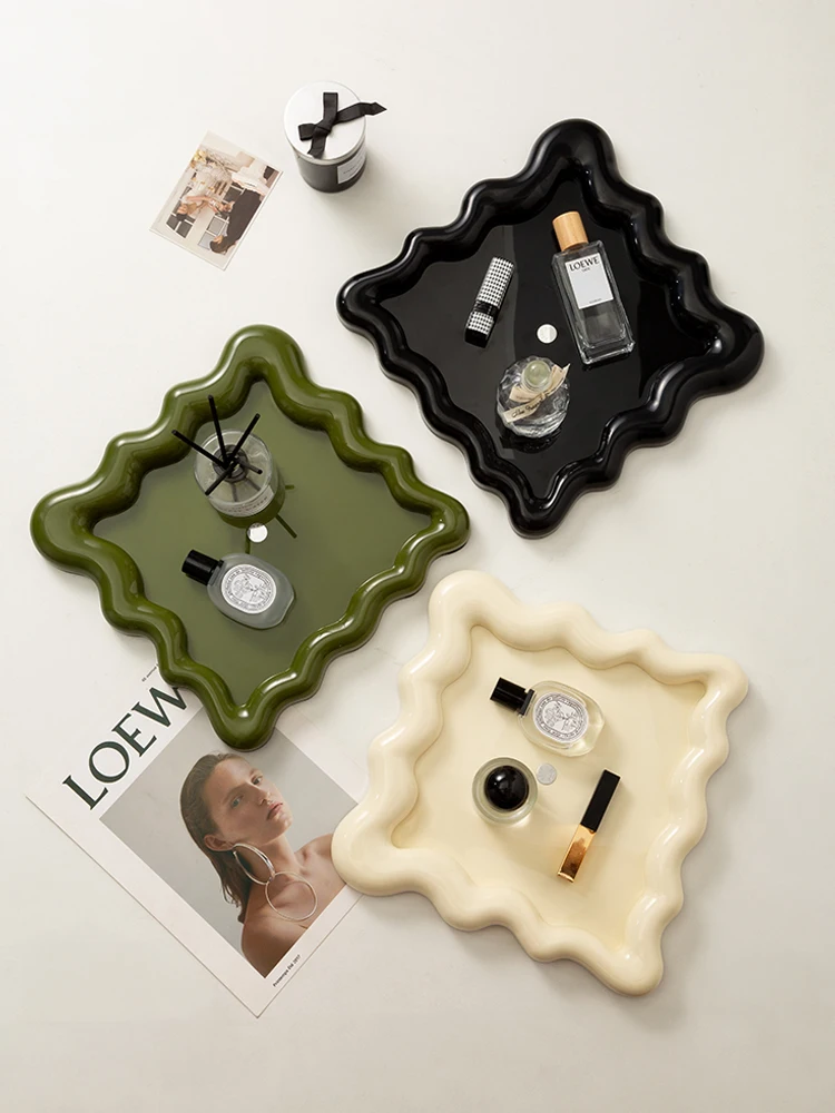 Home storage square Ripple tray storage tray