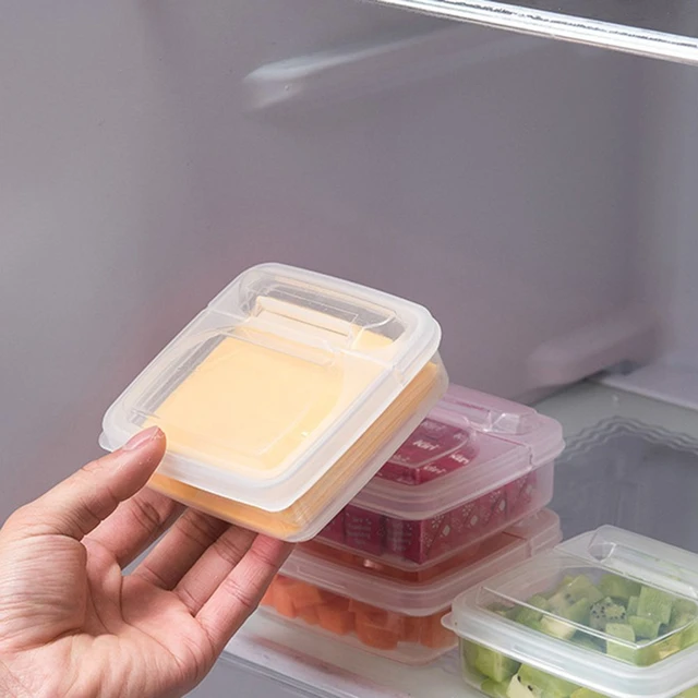 Transparent Butter Cheese Storage Box Portable Refrigerator Fruit