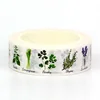 NEW 1PC 10M Decorative Spices Meadow Flower Herbal Plant Washi Tape Set for Scrapbooking Diary Masking Tape Stationery Supplies 2