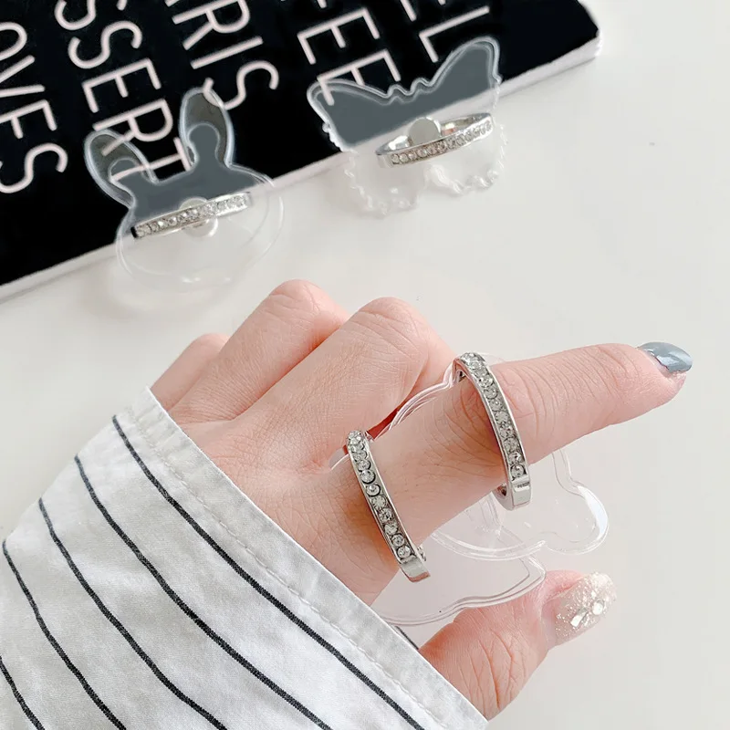Universal Transparent Finger Ring Mobile Phone Smartphone Stand Round/Love/flower/rectangular/cat/Bear/star for IPhone PhoneGrip