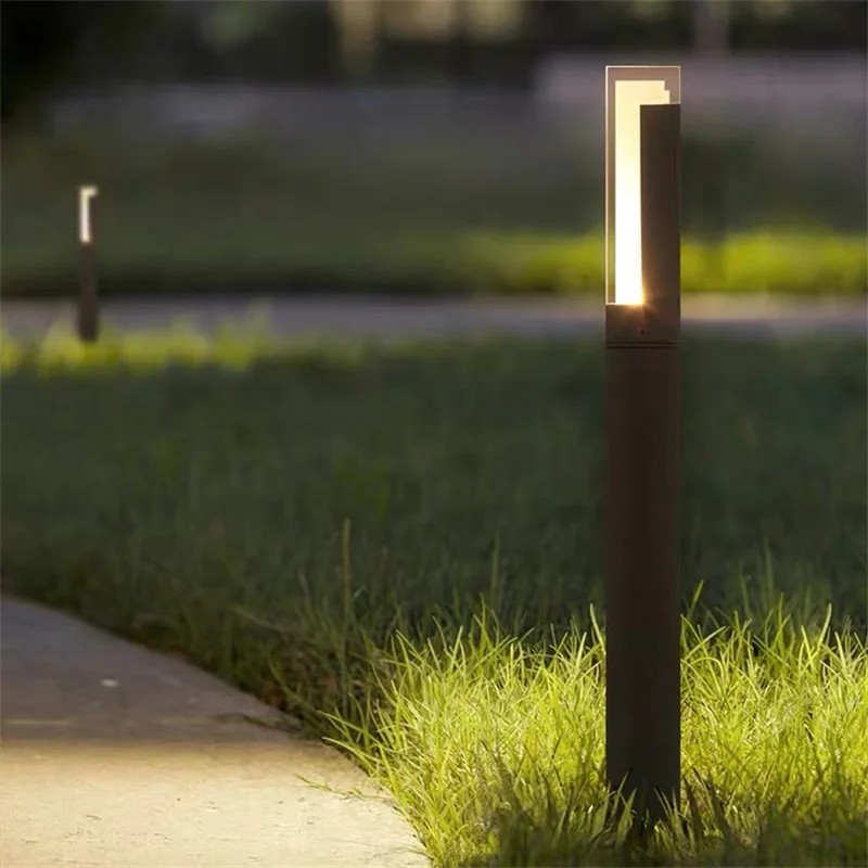 Garden Lights Acrylic Lawn Light Outdoor Waterproof IP65 10W LED Lighting New Aluminum Column Garden Path Garden Landscape Light AC85-265V
