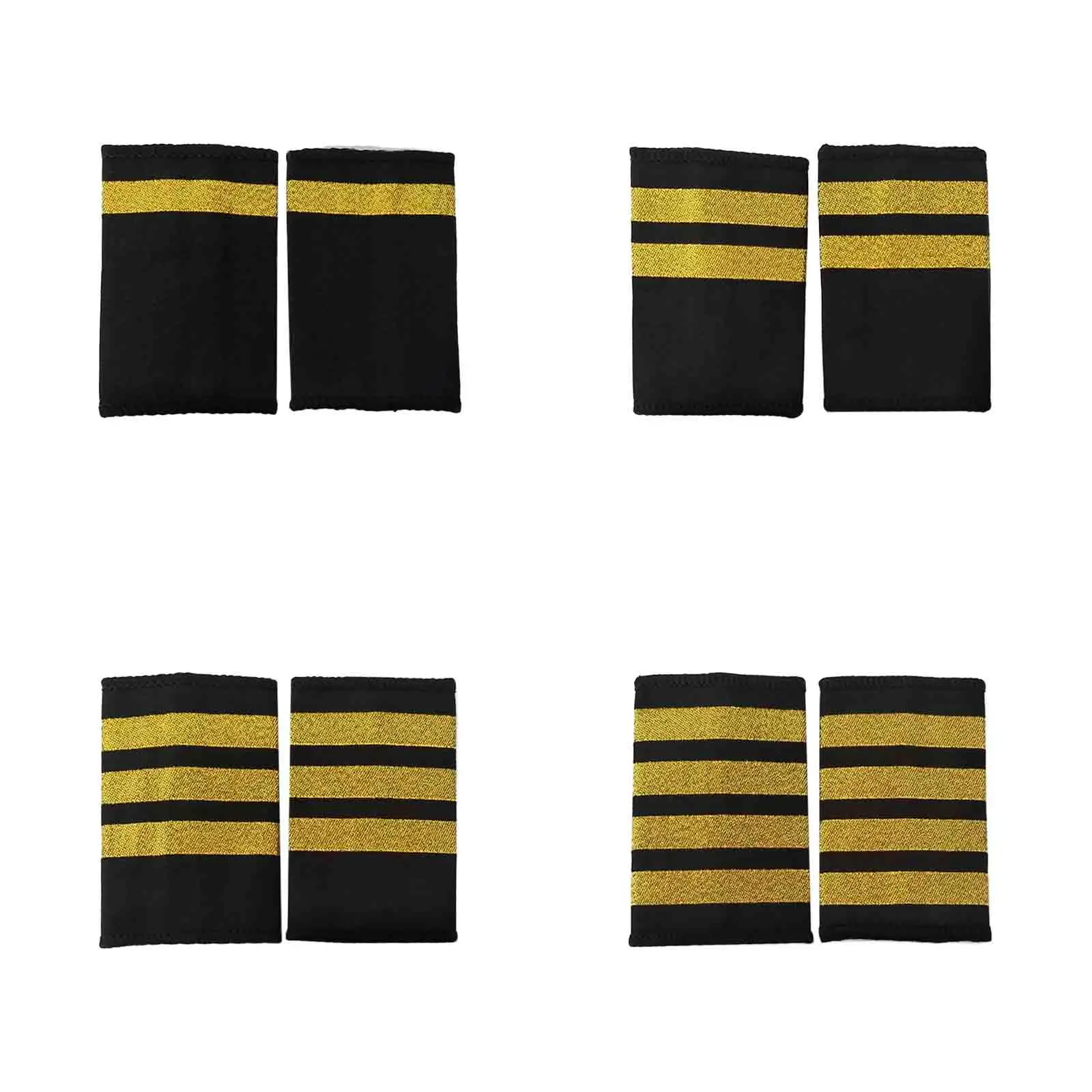 

Airline Epaulets Traditional with Gold Stripes Insignia Sliders for Halloween Holiday Stage Performance Role Play Gift