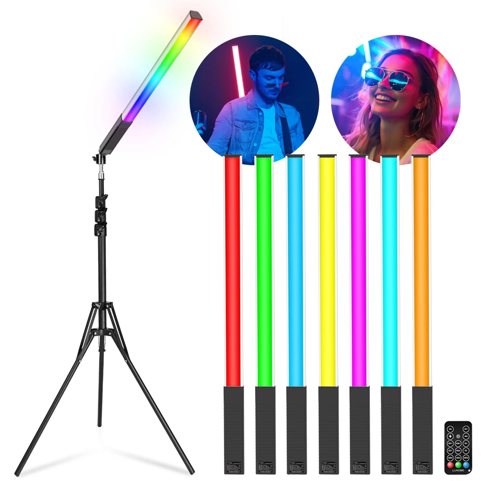 LUXCEO Q508A светодиодный Wand RGB Stick со штативом и пультом дистанционного управления, ручная лампа для фотостудии, фото-и видеосъемки