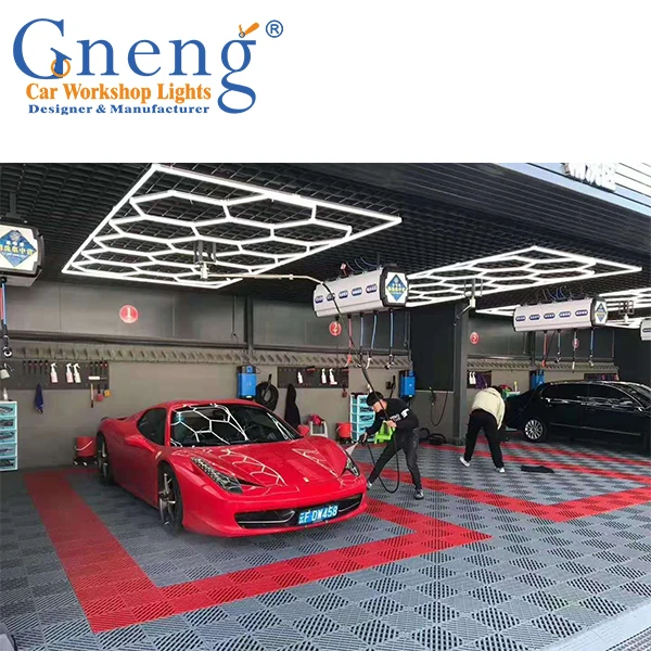 

ZT1028 Hot Sale Car Showroom Auto Workshop Design LED Workshop Light Hexagonal Ceiling Light detailing light