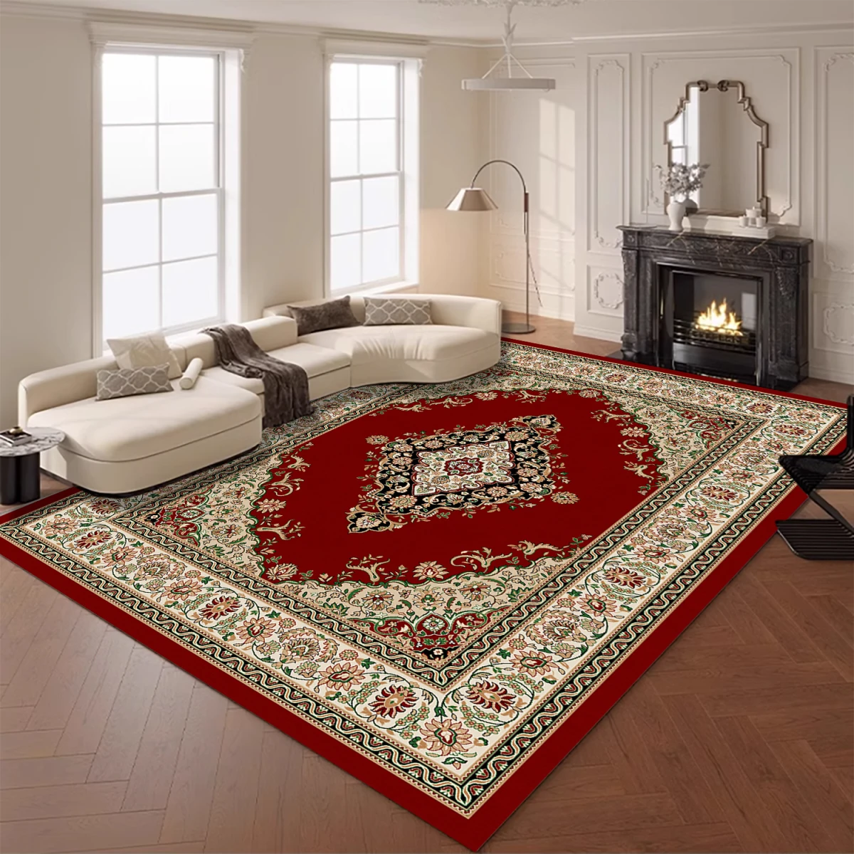 Qeetex Large Area Rug Non Slip Soft for Living Room Bedroom Grey in the Rugs  department at Lowes.com, image size:1200x1200