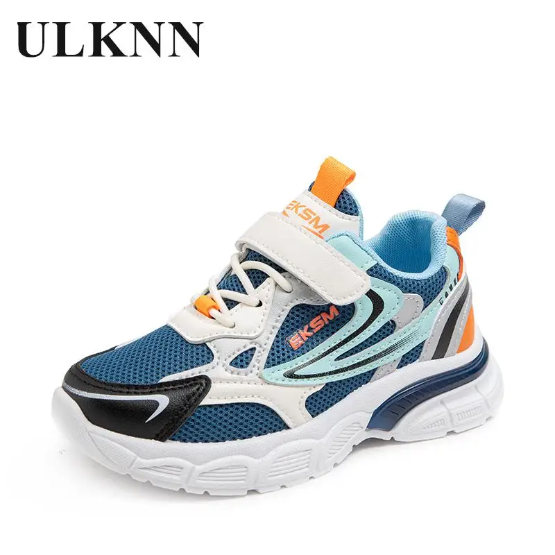 Children Ultralight Antiskid Shoes Princess Shoes Net 2023 New Boy Students Sports Shoes Breathable Soft Cuhk Boy Running Shoes