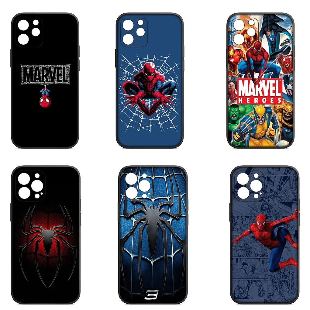 MARVEL スパイダーマン iPhone Case 送料込 スパイダーマンフォンケース,iPhone 6,6 s plus,xs,x,xr,13 pro