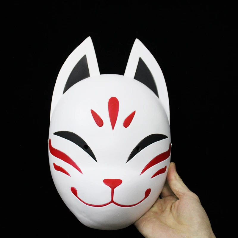 

Genshin Impact Hanachirusato Cosplay Fox Mask Kazari Hanachiru Sato Mask Miko Halloween Carnival Japanese Facial Prop