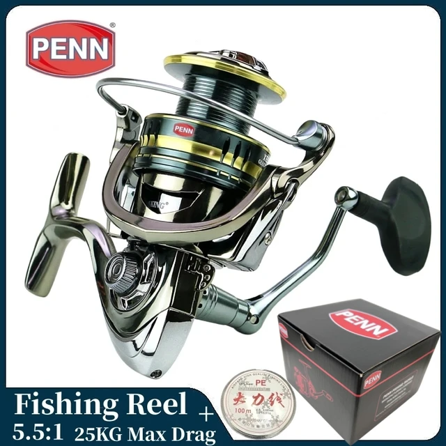 PENN High Max Drag 25KG Fishing Reel with 5.5:1 Gear Ratio and