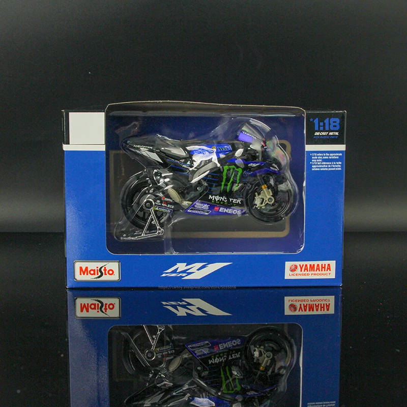 Mais Yamaha Factory Racing Team Motocicleta Modelo, Morrer Moto GP Corrida,  Fundição Liga, Coleção Presente Brinquedo, 1:18, Novo, 2022, #21, #20