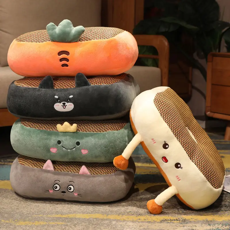 여름용 쿨 매트, 두껍고 높은 쿠션, 그라운드 아이스 실크 엉덩이 쿠션, 짧은 자동차 훈련 시트 쿠션