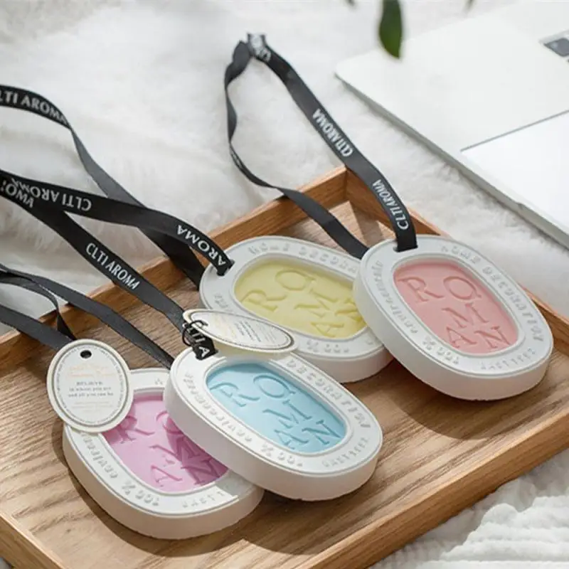 Deodorant Sachet Bags Fragrance Bags 1Pcs Gypsum Aromatherapy Solid Pendant Car Tablet Hanging Wardrobe Deodorization Wax Sheet Fragrance Gift Home Accessories