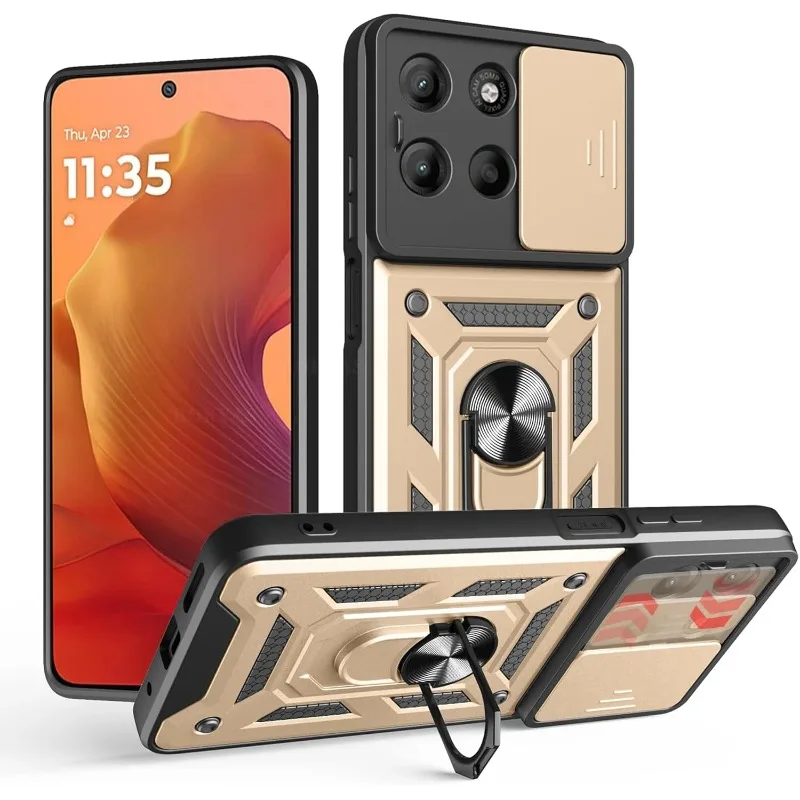 Mingle Armor Slide Lens Protective Case with Magnetic Metal Ring and Anti-Drop Design