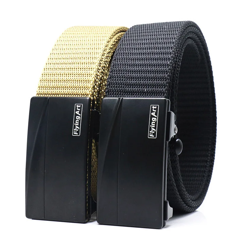 35mm Wide Business Waist Seal Quick Drying Nylon Fashionable Men And Women Zinc Alloy Automatic Buckle Casual Travel Pants Belt