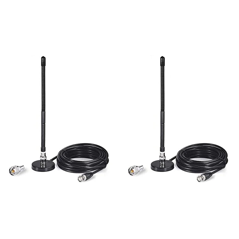 2X Cb Antenna 27Mhz Soft Whip Base Magnetica Bnc Pl259 Connettore Cb Antenna Aerea Per Cobra Midland 253 Maxon
