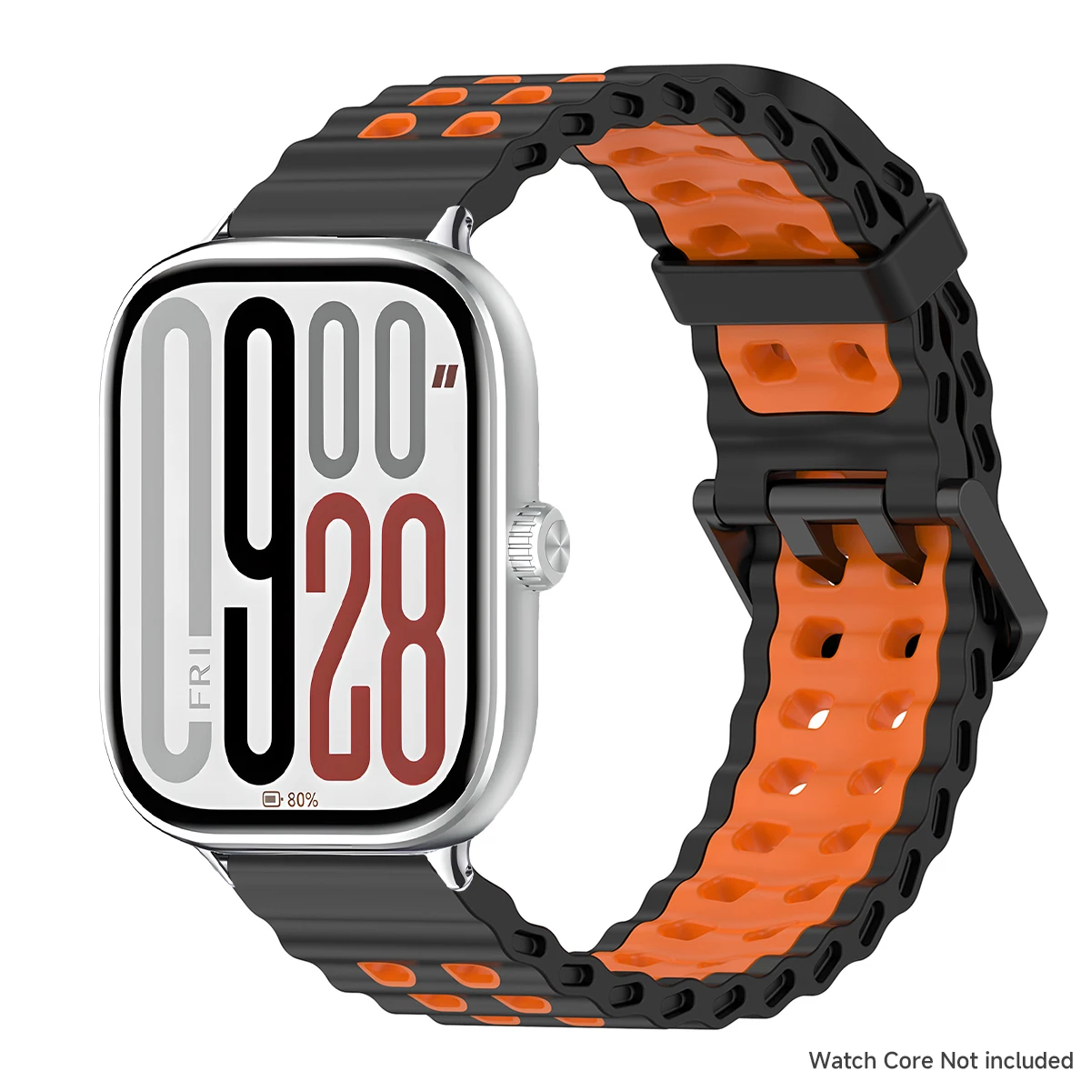Two-Tone Breathable Silicone Sport Wristband Strap