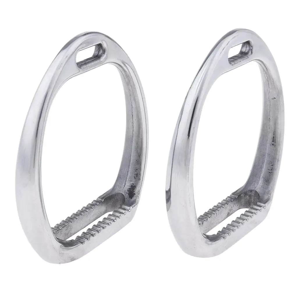 Horse Riding Lightweight Aluminum Saddle Stirrups Pad for Western  Sports 2