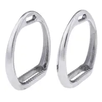 Horse Riding Lightweight Aluminum Saddle Stirrups Pad for Western  Sports 2