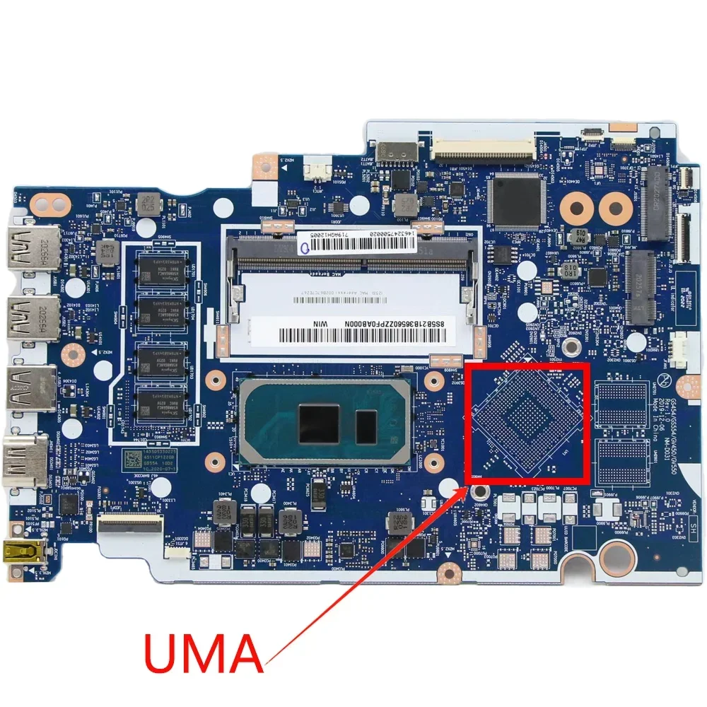 NM-D031 материнская плата для Lenovo Ideapad 3-15IIL05, материнская плата для ноутбука с процессором I7-1065G7 SWG FRU 5B21B36560 5B20S44270