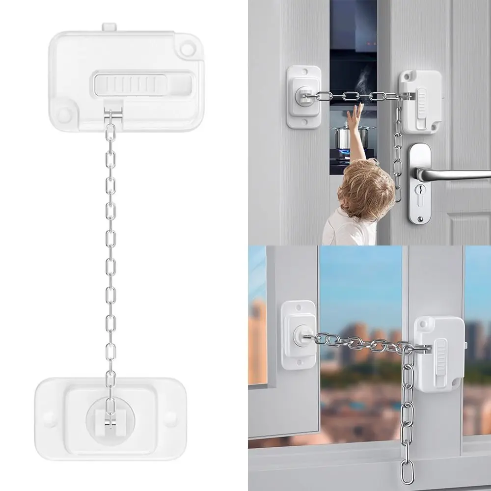 

No Drilling Baby Safety Lock Adjustable Self Adhesive Cabinet Lock Child Protection Anti-pinch Hand Refrigerator Door Lock Home