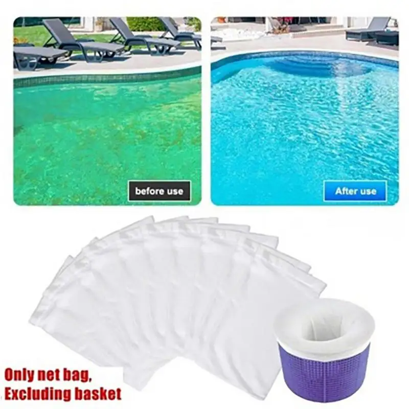 5-10PCS Round Pool Skimmer Filter Nylon Mesh Design Household Filter Swimming Pool Daily Care Swimming Tool Accessories