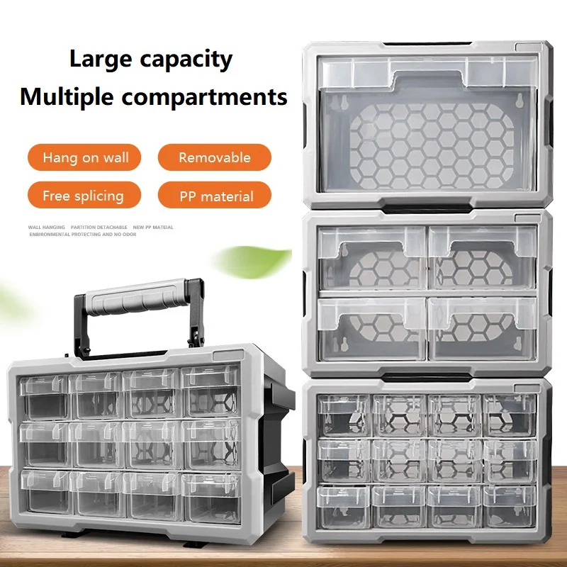 

Plastic Organizing Boxes Parts Toolbox for Mechanics Screws Organizer Accessories Compartment Multi-grid Box Sample Drawer