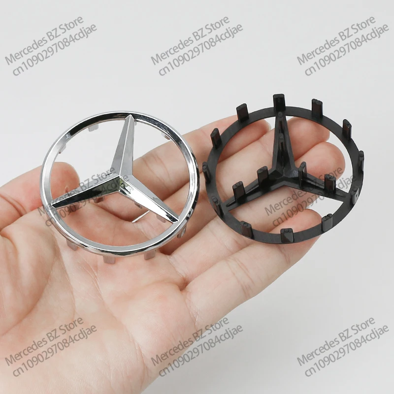 1개 52mm 57mm 자동차 스티어링 휠 로고 스티커 엠블럼 (메르세데스 벤츠 AMG W176 W202 W204 W205 W210 W211 CLA CLK CLS GLA GLC 용)