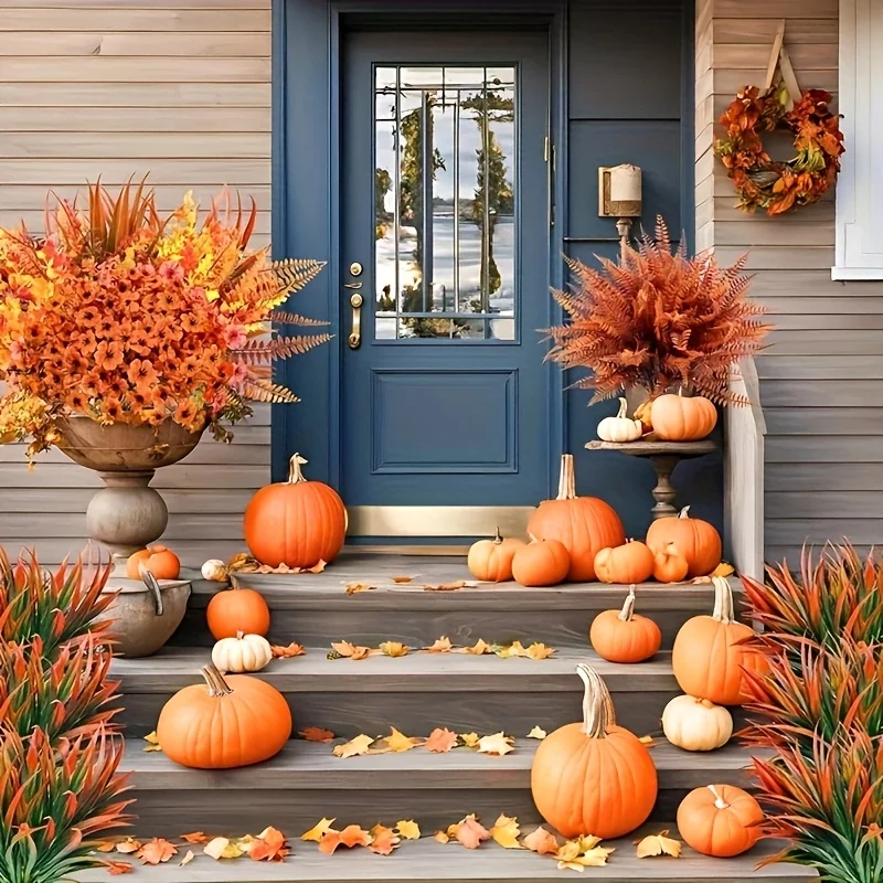 20PCS UV-Resistant Artificial Fall Flowers Outdoor/Indoor 2