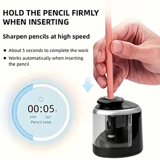 Electric Pencil Sharpener Desktop Automatic Office Stationery 4
