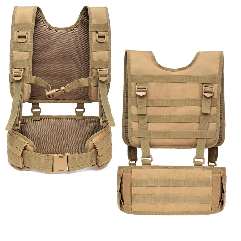

Hunting Molle Chest Rig Vest Tactical Waist Padded Belt With Harness Paintball Airsoft Vest Outdoor Combat Training Equipment