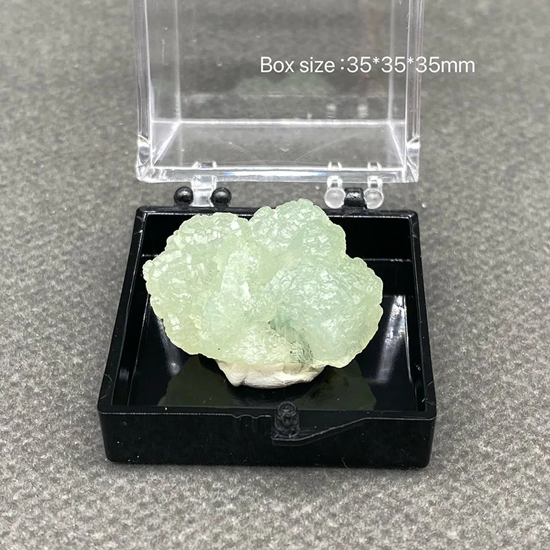 

100% Natural Prehnite Mineral Specimens Stones and Crystals Healing Crystal +Box size:35*35*35 mm