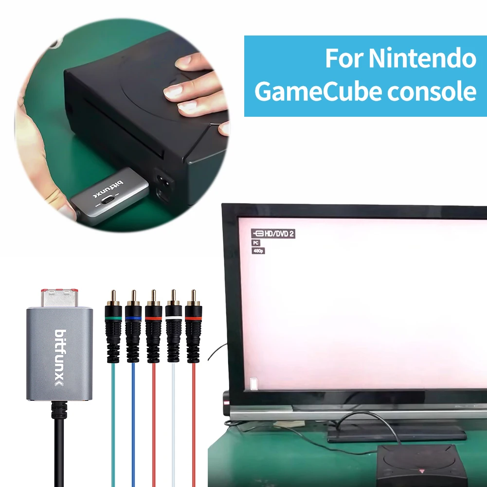 Component Converter Component Video 5RCA YPbPr Cable For NGC Game Console Digital AV Out for Gamecube