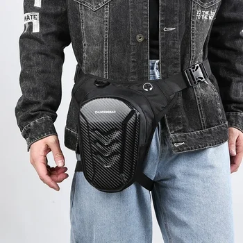 Borsa da gamba per moto Borsa a tracolla a tracolla Borsa da serbatoio per moto impermeabile Borsa da gamba per anca Borsa per telefono Marsupio da uomo