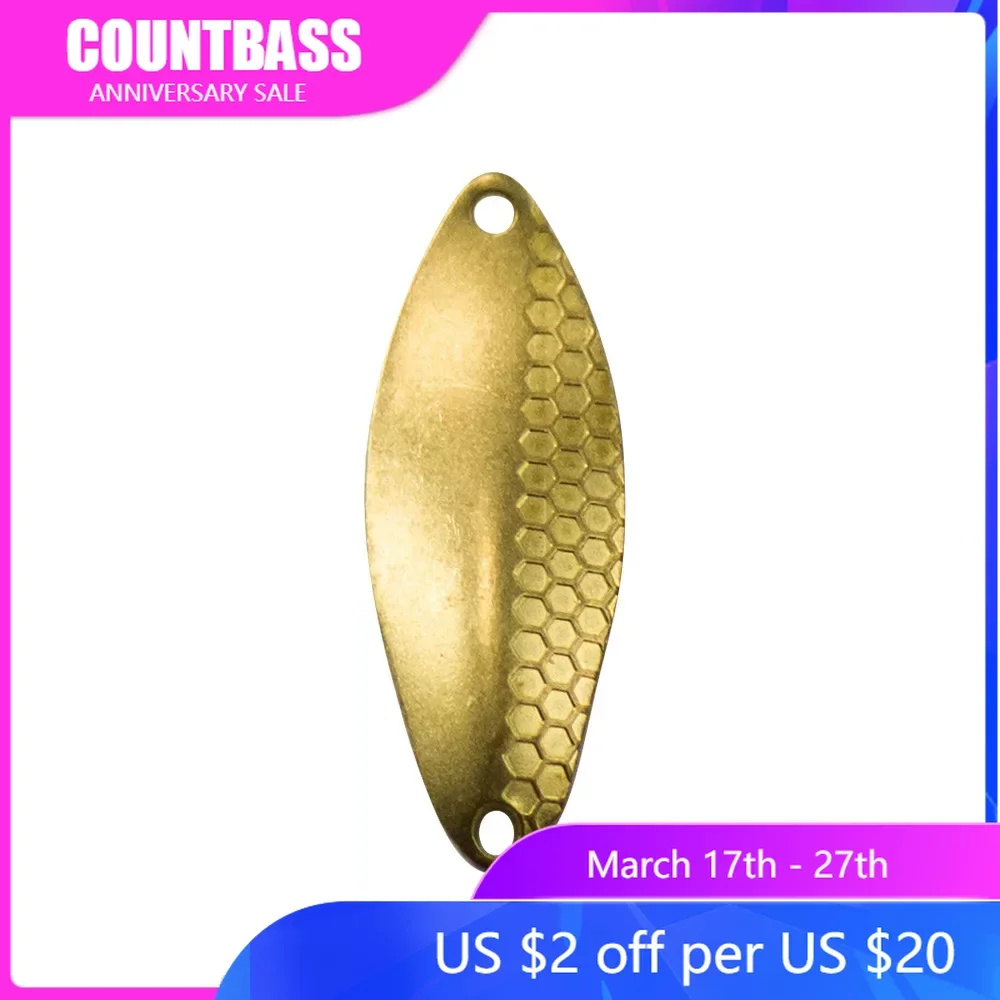 

50pcs Brass Salmon Fishing Spoon Blanks SP032 1.9g ( 1/16oz) , Bass Pike Lure Baits Unpainted