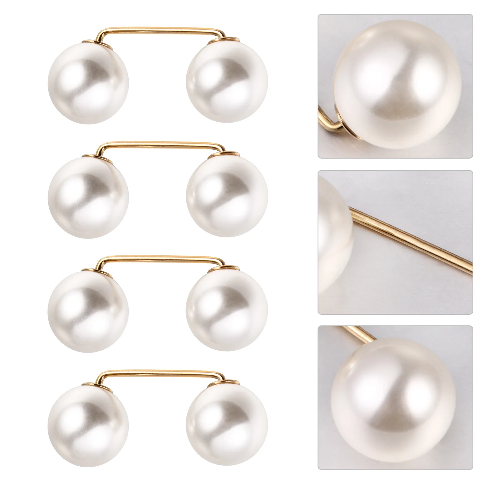 

Pearl Clips for Clothes Button Nails Womens Sweater Anti-Emptied Collar Corsage