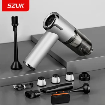 SZUK 148000PA Car Vacuum Cleaner Mini Powerful Cleaning Machine Strong Suction Handheld for Car Wireless Portable Home Appliance 1