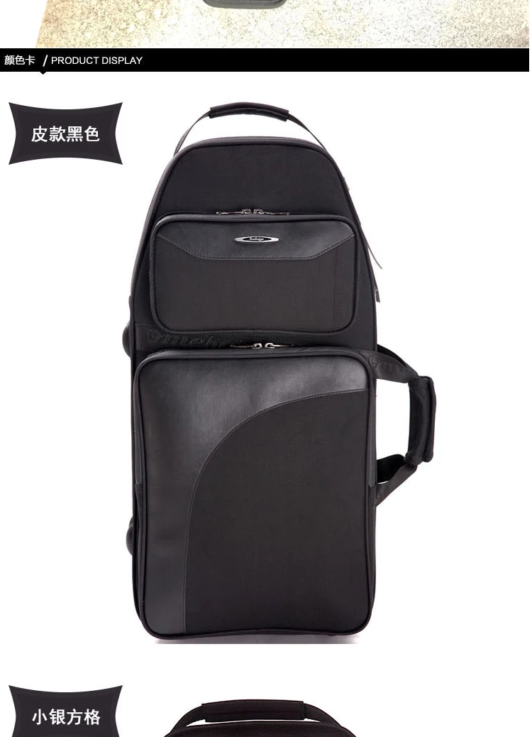 Fagottkoffer / Tasche PU-Leder schwarzer Rucksack für Blasinstrumente – Detail 3