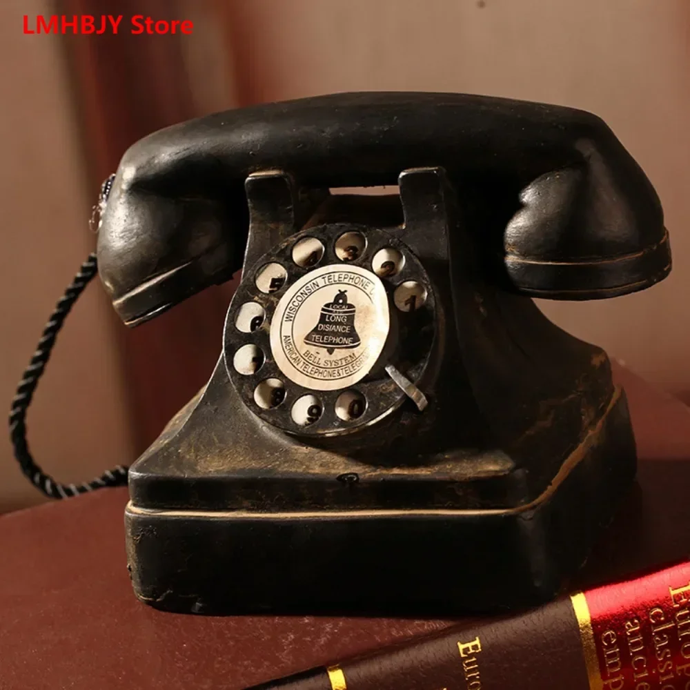 

LMHBJY Home Decoration Craftsmanship Decoration Old and Dirty Craftsmanship Telephone Set