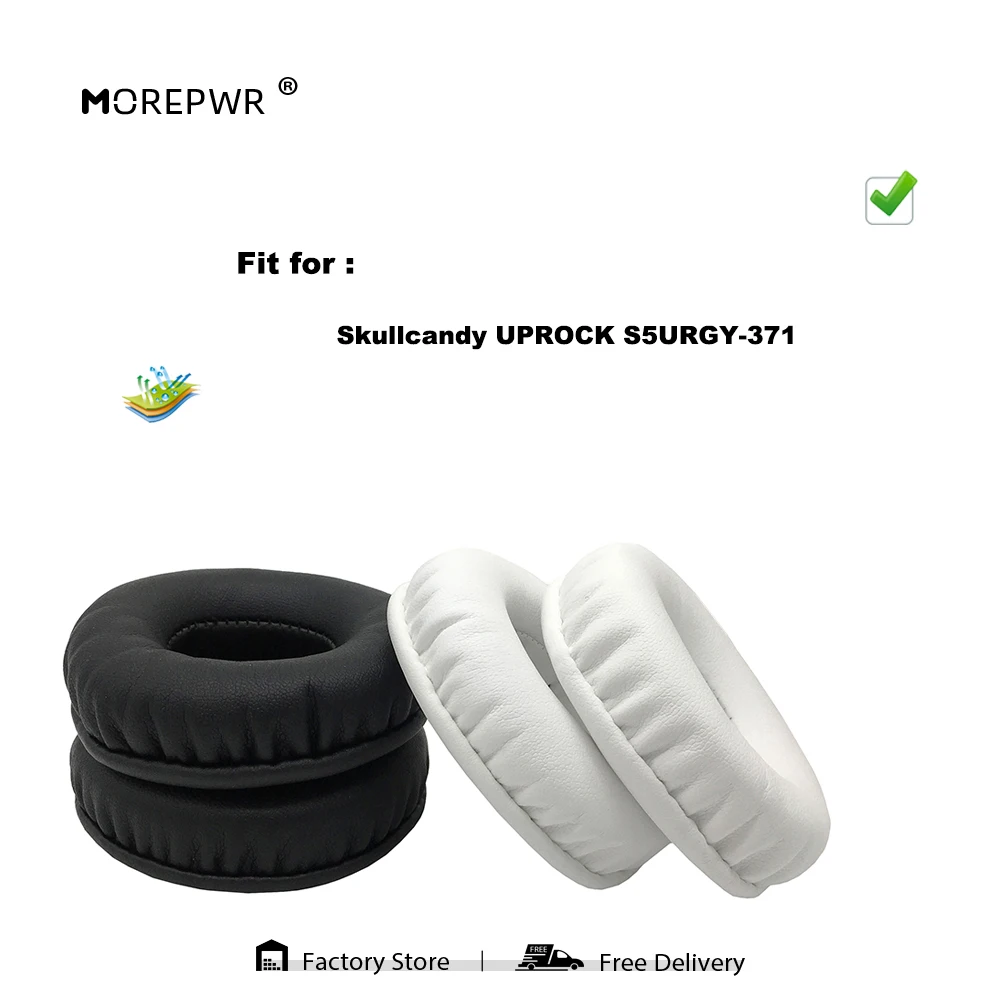 

Morepwr New Upgrade Replacement Ear Pads for Skullcandy UPROCK S5URGY-371 Headset Parts Leather Cushion Velvet Earmuff Sleeve